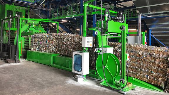 Complete RDF/SRF Baling & Wrapping Line – unoTech UPAMAT 150H5 & Cross Wrap CW2200 Complete RDF/SRF Baling & Wrapping Line – unoTech UPAMAT 150H5 & Cross Wrap CW2200