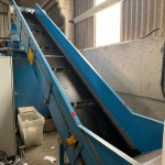Shred-Tech ST35 E Twin Shaft Shredder & WME Feed Conveyor