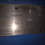 Presona LP50EHF2 Complete Baling line with Cross Wrap